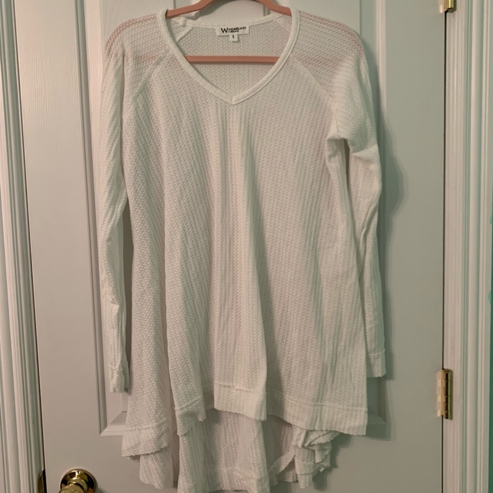 FINAL $ DROP Boutique White Thermal Tunic Large